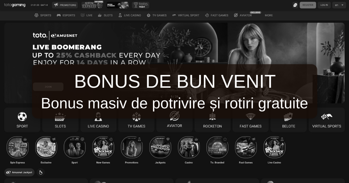 TotoGaming Casino: ofertă de bun venit și rotiri gratuite